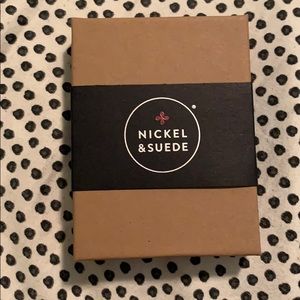 Nickel and Suede blue earrings